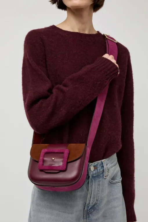 Le June Bi-Mat Bag in Bordeaux and Choco Camp and Cardinal