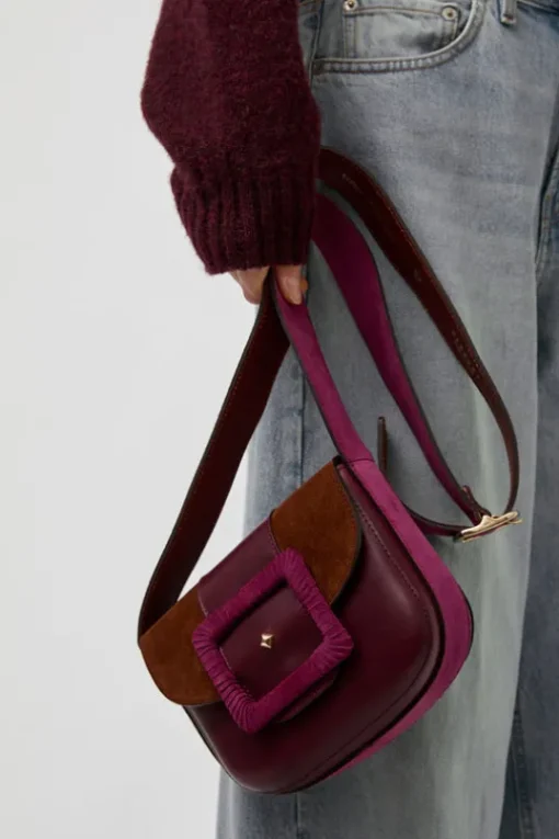 Le June Bi-Mat Bag in Bordeaux and Choco Camp and Cardinal