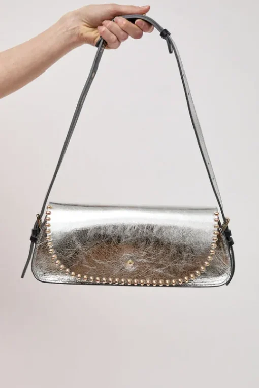 Le Toutoune Rock Laminato Bag in Laminato Argent