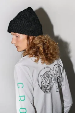 Lennon Fold Up Beanie in Black