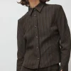 Linn Shirt in Brown Stripe