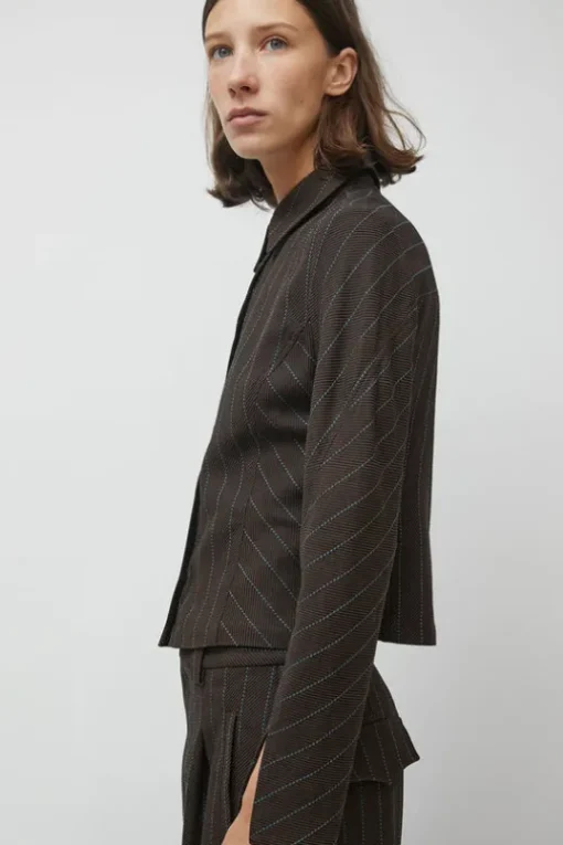 Linn Shirt in Brown Stripe