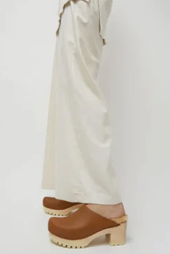 Liza Clog on Mid Tread in Palomino with Ink Aviator Shearling