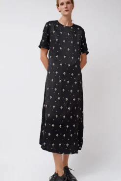 Lola Dress in Black Embroidered