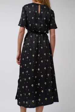 Lola Dress in Black Embroidered