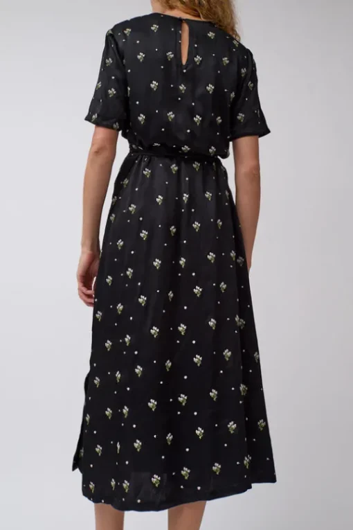 Lola Dress in Black Embroidered