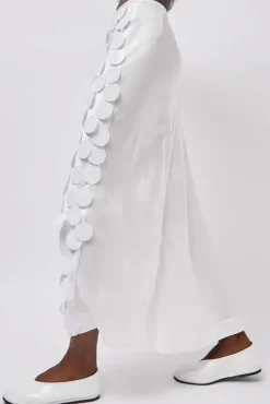 Long Sequin Skirt in White