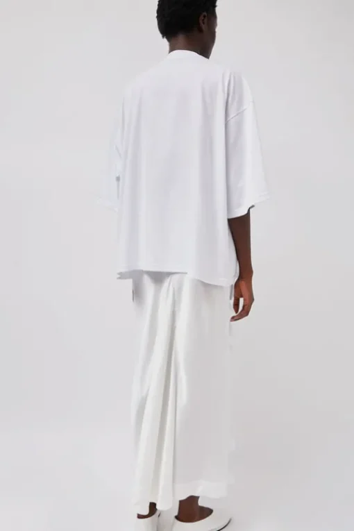Long Sequin Skirt in White