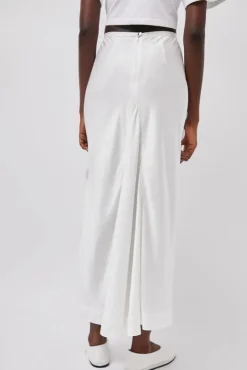 Long Sequin Skirt in White