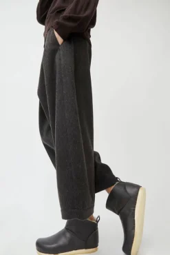 Low Shearling Clog Boot on Flat Bendable Base in Java
