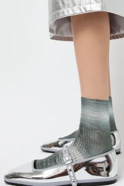 Luce Laminated Socks in Grey