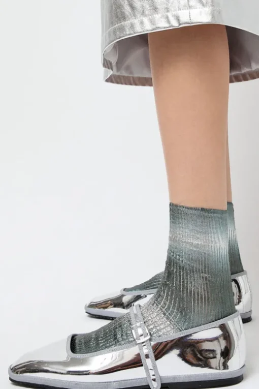 Luce Laminated Socks in Grey