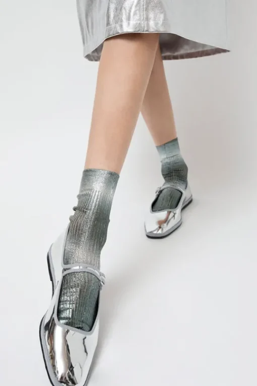 Luce Laminated Socks in Grey