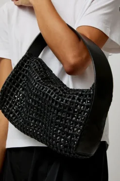 Macrame Mesh Bag in Black