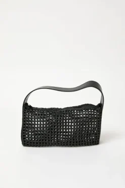 Macrame Mesh Bag in Black