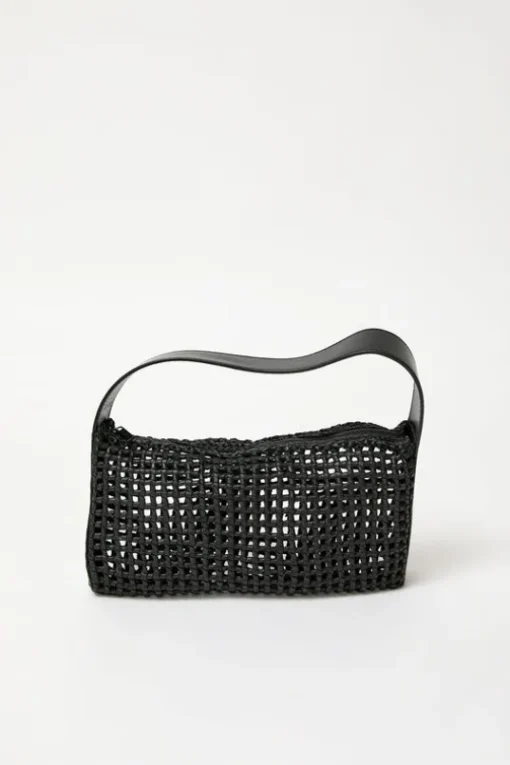 Macrame Mesh Bag in Black