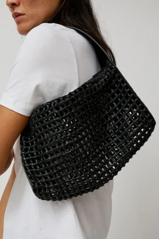 Macrame Mesh Bag in Black