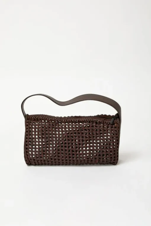 Macrame Mesh Bag in Chocolate
