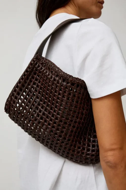 Macrame Mesh Bag in Chocolate