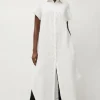 Mandu Short Sleeve Dress in White