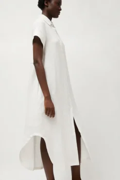 Mandu Short Sleeve Dress in White