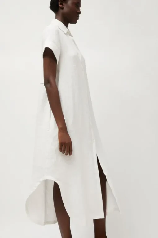 Mandu Short Sleeve Dress in White