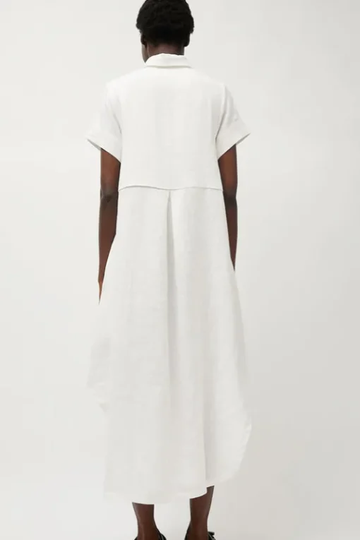Mandu Short Sleeve Dress in White