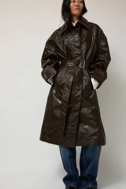 Manso Mackintosh Coat in Brown