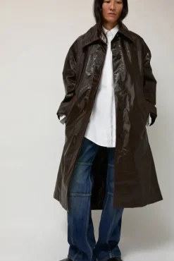 Manso Mackintosh Coat in Brown