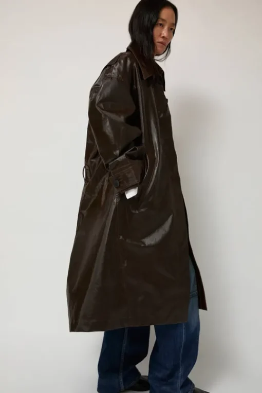 Manso Mackintosh Coat in Brown