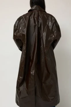 Manso Mackintosh Coat in Brown
