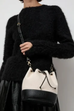 Marini Bucket Bag in Natural and Black