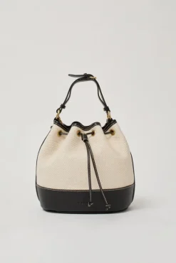 Marini Bucket Bag in Natural and Black