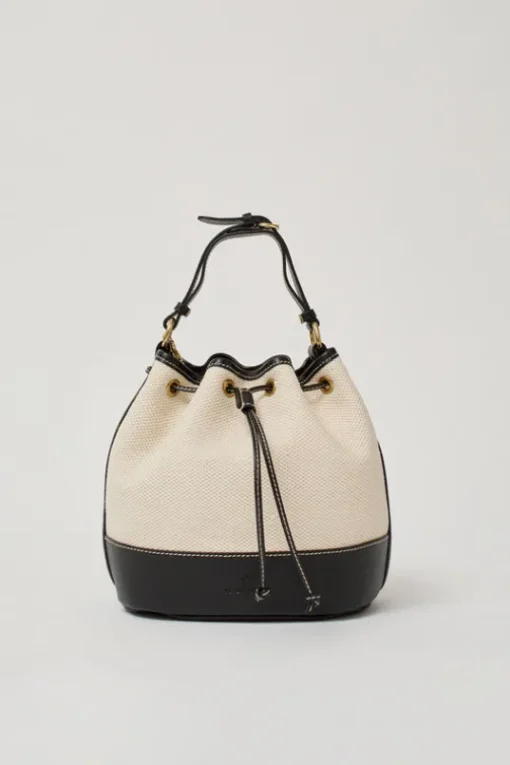 Marini Bucket Bag in Natural and Black