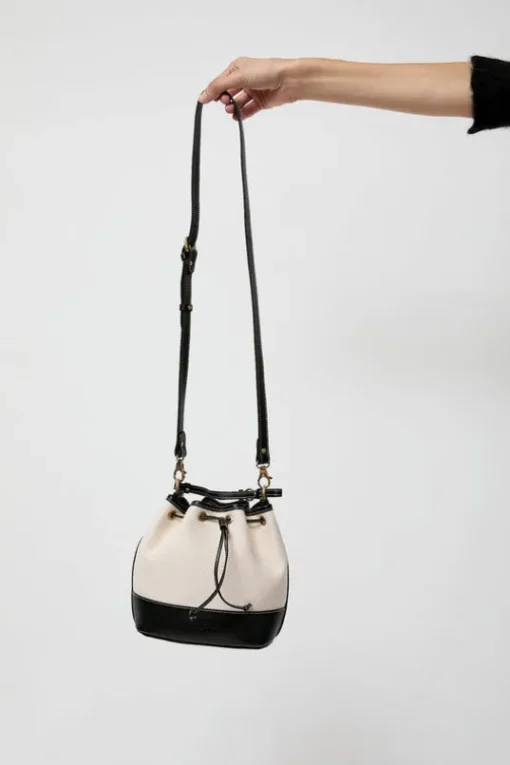 Marini Bucket Bag in Natural and Black