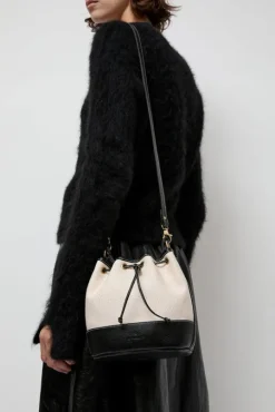 Marini Bucket Bag in Natural and Black