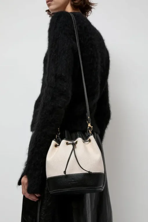 Marini Bucket Bag in Natural and Black