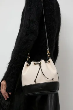 Marini Bucket Bag in Natural and Black