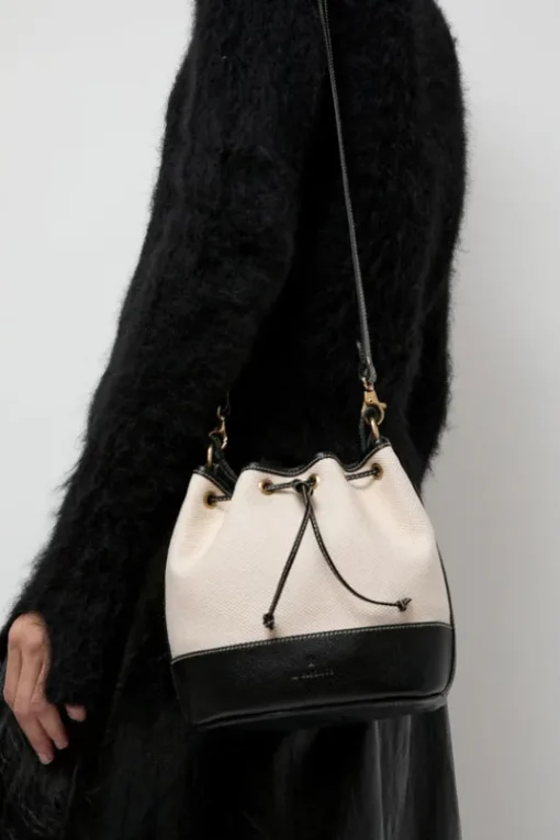 Marini Bucket Bag in Natural and Black