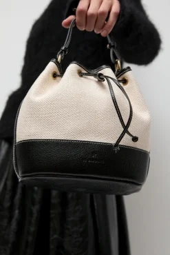 Marini Bucket Bag in Natural and Black