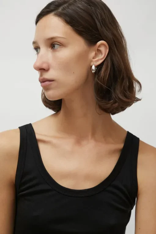 Medium Volume Waterdrop One Touch Earrings in Silver