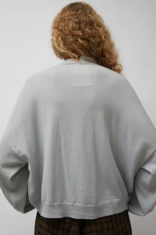 Merino Wool Cardigan in Pearl Grey