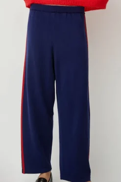Merino Wool Pants in Midnight Blue