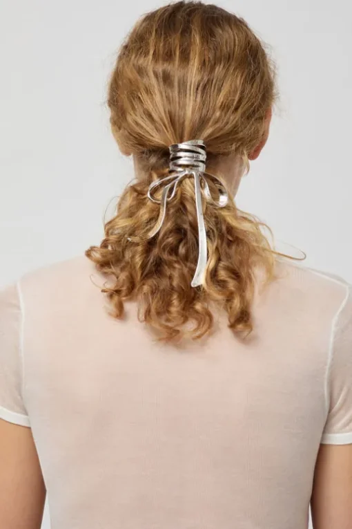Metal Bow Clip in Silver