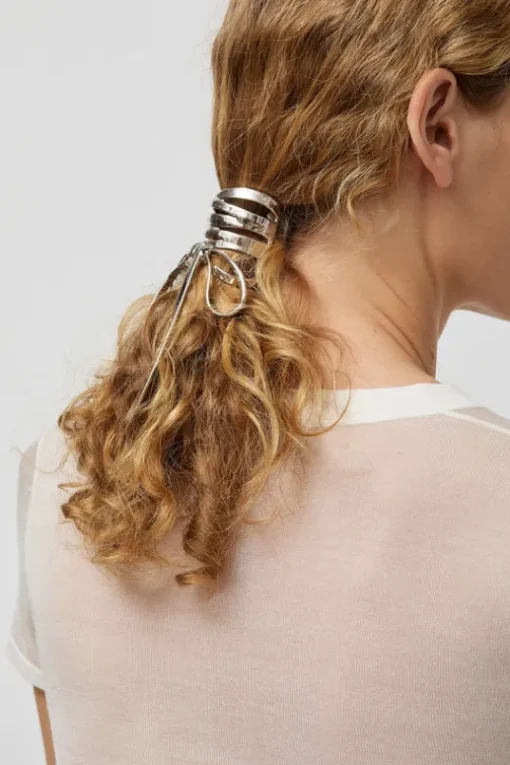 Metal Bow Clip in Silver