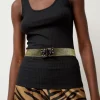 Micro Crystals Belt in Black