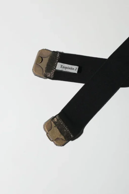 Micro Crystals Belt in Black