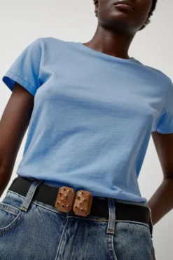 Micro Crystals Belt in Camel