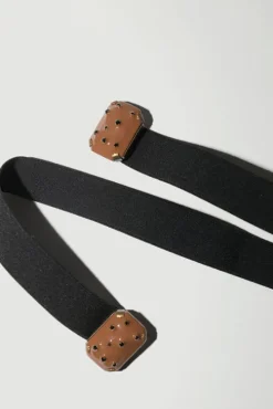 Micro Crystals Belt in Camel