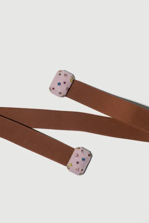 Micro Crystals Belt in Lilac